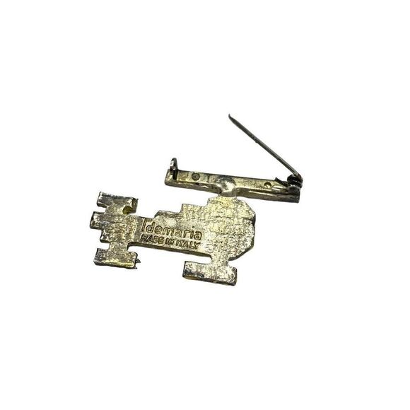 Vintage Idemaria 1" Blue/Red Helicopter Rhinestone Brooch - Picture 5 of 5